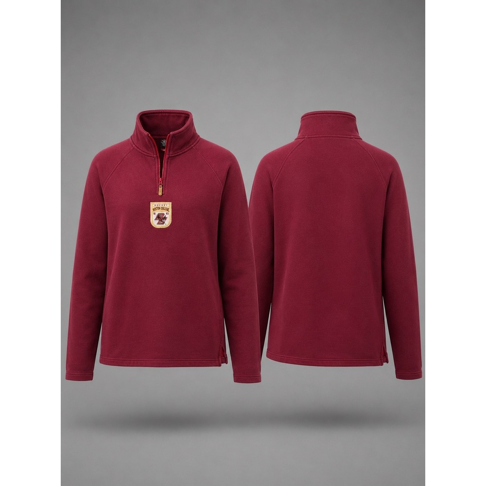 Vintage Nike Team Boston College Eagles Hockey 1/4 Zip Fleece Pullover Maroon XL